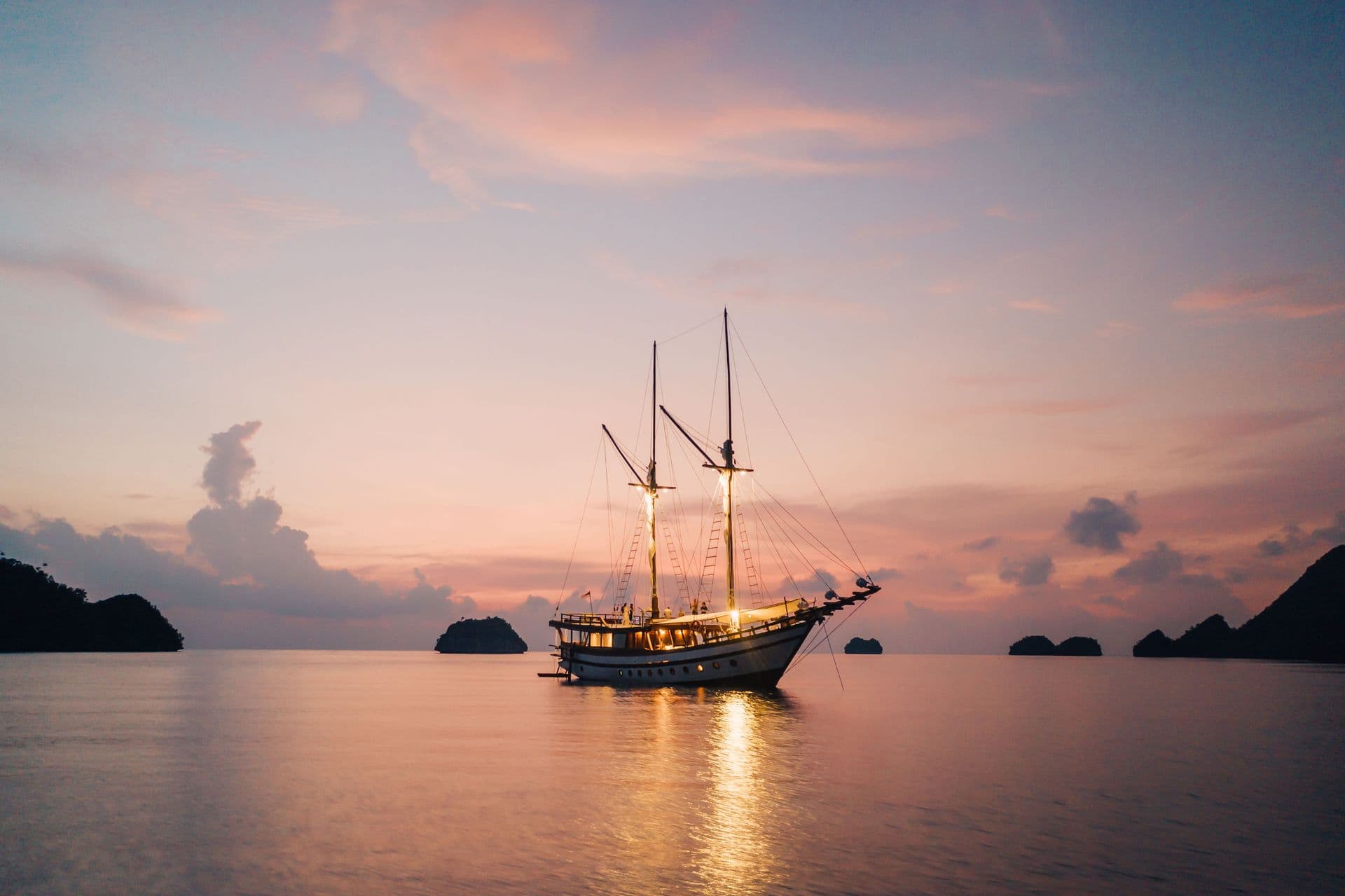 Senja Vessel during sunset