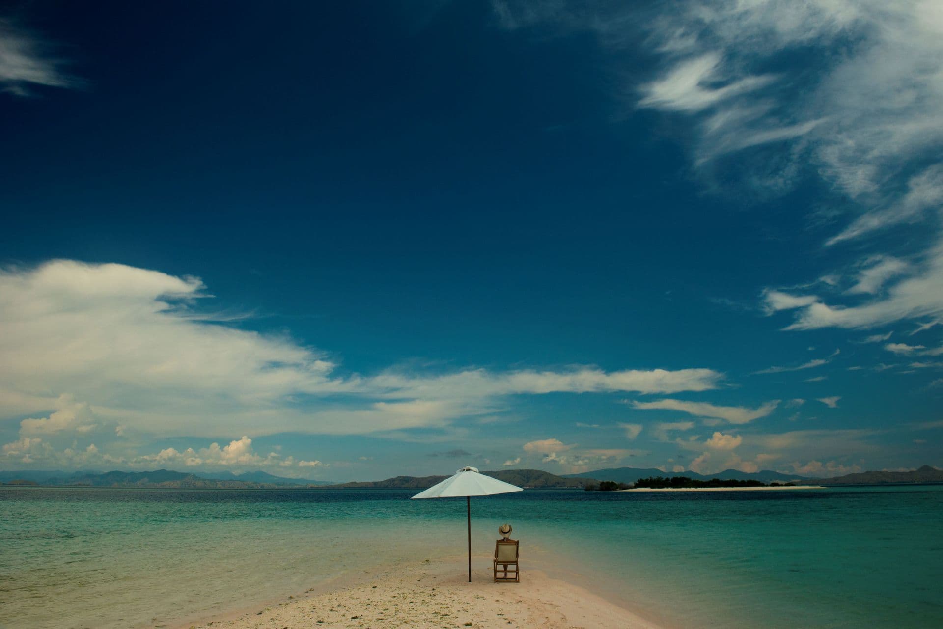 Setup in a beautiful beach