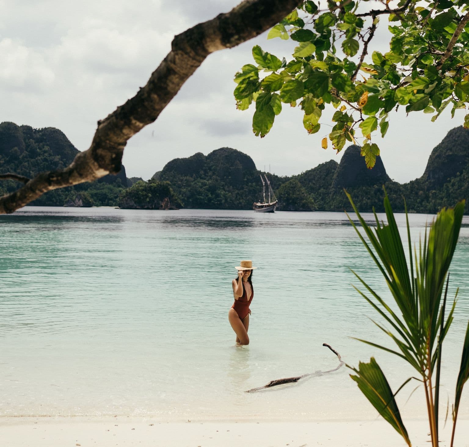 A woman at the beach